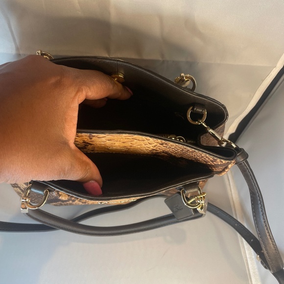 Coach Minetta Python Embossed Leather Satchel / Crossbody - Picture 1 of 3